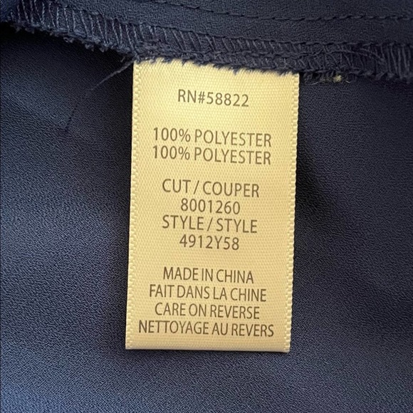 Max Studio Navy Blue Floral Pleated Swing Dress Small - Picture 7 of 9